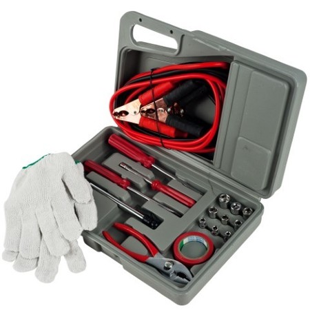 Fleming Supply 30-piece Fleming Supply Roadside Emergency Kit Set with Jumper Cables and Basic Tools for Cars 963810UDE